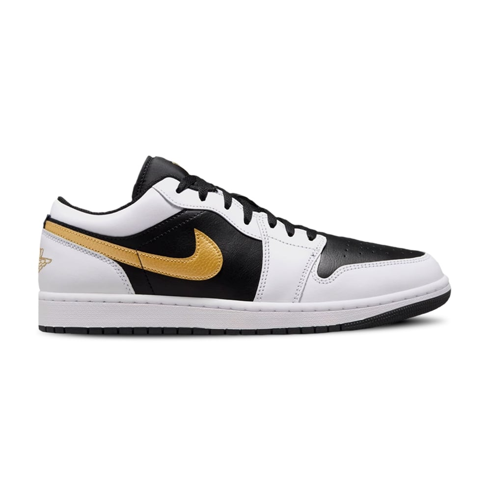 Nike Air Jordan 1 low White Black Metallic Gold