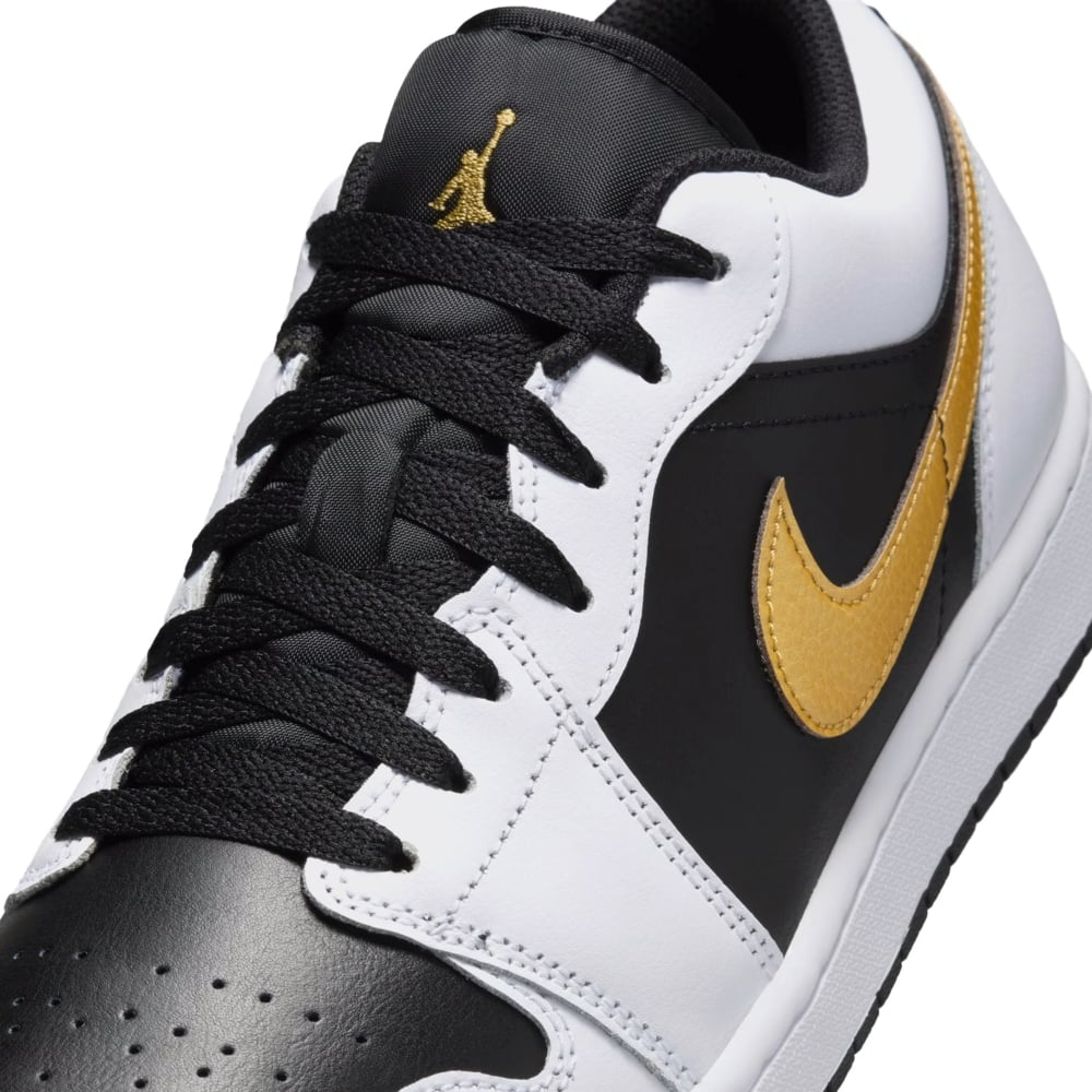 Nike Air Jordan 1 low White Black Metallic Gold