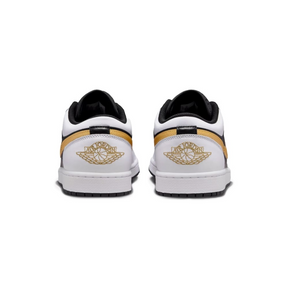 Nike Air Jordan 1 low White Black Metallic Gold